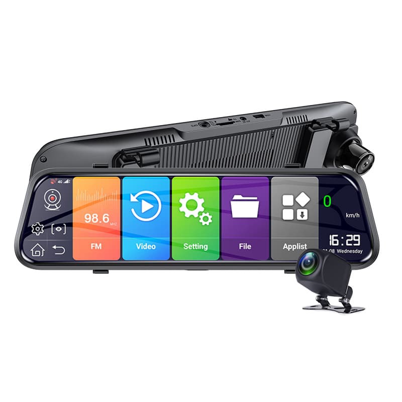4G 2CHS 9.66Inch android8.1 ADAS Mirror DVR
